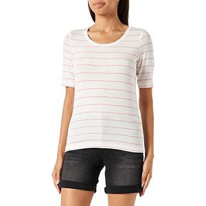s.Oliver 2132318 T-shirt met korte mouwen voor dames, Roze | Wit 44 g 3