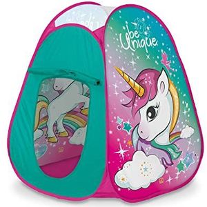 Mondo Toys - Unicorn Pop-Up Tent - Speeltent voor kinderen/meisjes - Eenvoudig te monteren / Gemakkelijk te openen - Inclusief draagtas - 28520