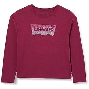 Levi's Lvg ontmoeten en begroeten de glitter vleermuis 4ej159 T-shirt meisje, Rhododendron Levis