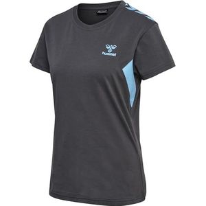 hummel Hmlstaltic Cotton T-shirt voor dames S/S, Donkergrijs