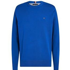 Tommy Hilfiger Organic Cotton Blend Crew Neck Sweater voor heren, Ultra blauw
