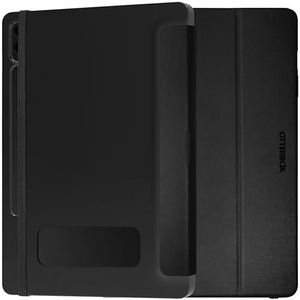 OtterBox React Folio beschermhoes voor Samsung Galaxy Tab S9 FE+, schokbestendig, valbescherming, dunne beschermhoes, getest volgens militaire normen, zwart, levering zonder verpakking