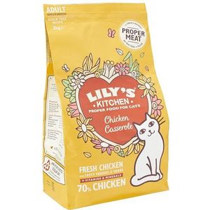 Lily's Kitchen Compleet en natuurlijk droogvoer voor katten met kip – Delicious Chicken (2 kg) (verpakking kan variëren)