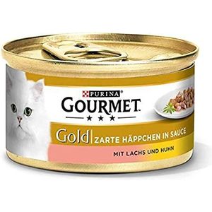 Gourmet Gold Kattenvoer met zalm en kip, 85 g