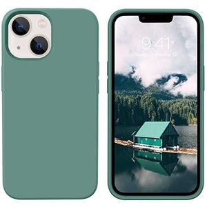Atiyoo iPhone 13 zachte siliconen hoes, kras- en schokbestendig, siliconen hoesje voor mobiele telefoon 13, dunne schokbestendige hoes, 6,1 inch, matcha groen