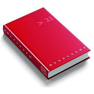 Pigna Dagboek, 16 maanden, monochroom, rood, pagina 448, vaste datum