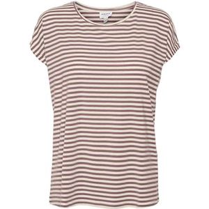 VERO MODA Vmava Plain Ss Top Stripe Ga JRS Noos T-shirt voor dames