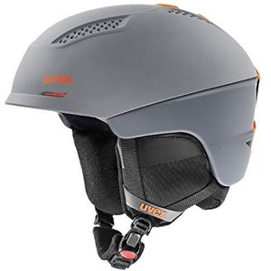 uvex Ultra skihelm voor dames en heren, individuele maatverstelling, geoptimaliseerde ventilatie, Dark Slate Orange, 59-61 cm
