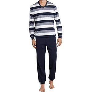 Schiesser Anzug Lang Pyjamaset voor heren, meerkleurig, XXXXXL, Blauw