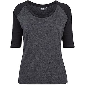 Urban Classics T-shirt (2 stuks) dames, carbon/zwart