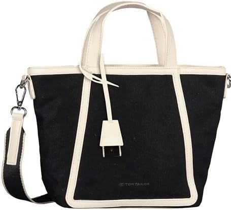 TOM TAILOR Suzi Schoudertas met ritssluiting voor dames, zwart, klein, zwart, modern, zwart., Modern