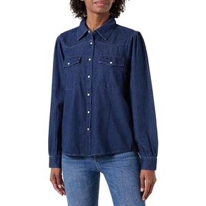 ONLY Onllinette Ls Shirt Dnm Bin217 Jeanshemd voor heren, Donkerblauw denim