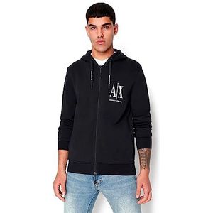 Armani Exchange Icon Hoodie voor heren met capuchon, Blauw