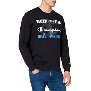 Champion Graphic Shop Authentic Crewneck herensweatshirt, zwart.