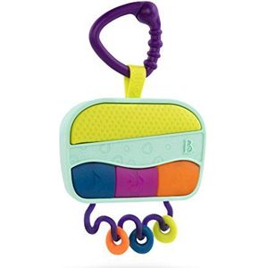 B. Toys Wee Jams Radio Draagbare rammelaar met licht en muziek, 100% niet giftig en BPA-vrij, muziekspeelgoed voor baby's vanaf 0 maanden