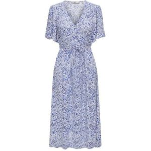 ONLY Onlhalia S/S WVN Noos midi-jurk, wit, XXS, Wit