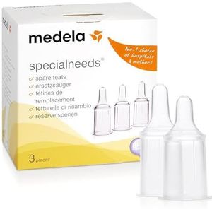 Medela SpecialNeeds Fopspeen – reserveonderdelen, voeding voor zwakke baby's of met labraïo-palatine-sleuf, 3 stuks