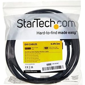 StarTech.com DVI naar VGA monitorkabel - DVI-A (M) naar VGA HD15 (M) - 2 m - DVI-A naar VGA (DVIVGAMM2M)