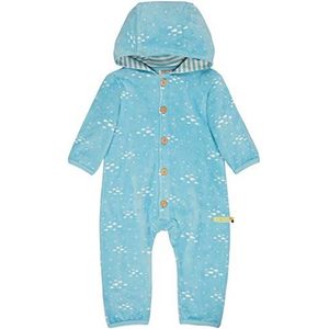 loud + proud Overall Frottee, Gots gecertificeerd tuinbroek, turquoise, 50/56 cm, uniseks baby, Blauw