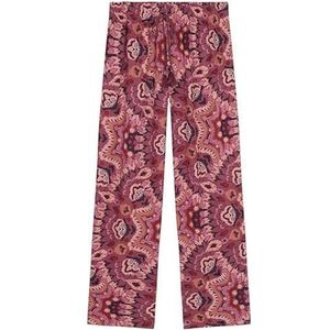 women'secret Capribroek met granaatprint, pyjamabroek voor dames, Print granaat rood