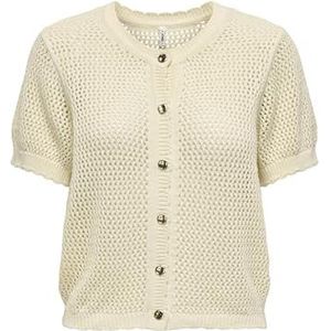 ONLY Onlpaula Onlpaula Damesvest met ronde hals, 2/4, ronde hals, 1 stuk, Berk, S