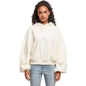 Urban Classics Dames Organic Oversized Terry Hoody Sweatshirt met capuchon, zand, wit, XS/S Vrouwen, Wit.