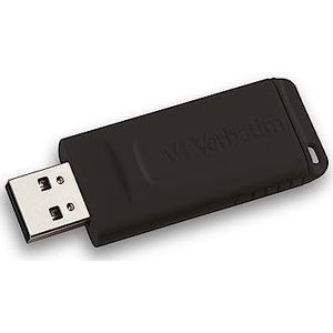 Verbatim 16 GB USB Slider Drive I USB 2.0 I stick I voor laptop Ultrabook laptop tv autoradio I USB-stick met drukknopsysteem I zwart