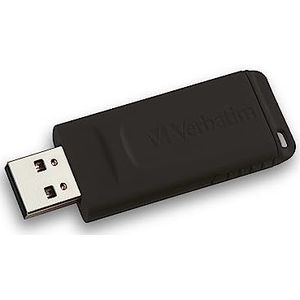 Verbatim 16 GB USB Slider Drive I USB 2.0 I voor laptop Ultrabook laptop TV autoradio I USB-stick met drukknopsysteem I zwart