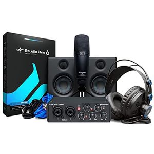 PreSonus AudioBox Studio Ultimate Bundle - 25-jarige jubileumuitgave interface, microfoon, hoofdtelefoon, monitoren en software