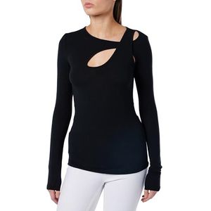 Pinko Morfeo Jersey trui voor dames, kasjmier, uniseks, Henley, Z99_Zwart Limousine