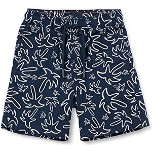 s.Oliver Bermuda met volledige print, normale pasvorm voor kinderen, blauw, 110, Blauw