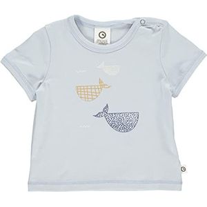 Müsli by Green Cotton Whale Print S/S T Baby T-shirt voor jongens, Breezy, 86, Breezy