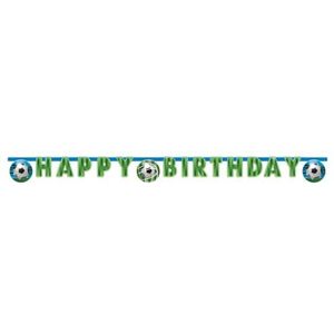 Procos - Verjaardagsbanner Happy Birthday voetbal fans party van papier FSC PR93751