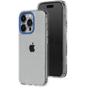 RHINOSHIELD Clear compatibel met [iPhone 15 Pro Max] | vergeelt niet, hoge transparantie, Clear aanpasbare beschermhoes - kobaltblauw