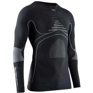 X-BIONIC Energy Accumulator Origins T-shirt met lange mouwen voor heren, compressieshirt, ondergoed, heren, Koolkleuren/parelgrijs