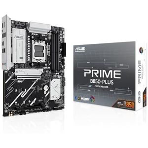 ASUS PRIME B850-PLUS-CSM, AMD ATX moederbord, 8+2+1 voedingsfasen, DDR5-sleuf, PCIe 5.0, 3 M.2-sleuven, Wi-Fi 6E, Realtek Ethernet 2.5Gb, DisplayPort, HDMI, USB-A en USB-C 10 Gbps