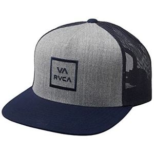 RVCA Va All The Way Trucker Hat Baseball Cap Heren, Rvca Trucker/grijs gemêleerd/marineblauw
