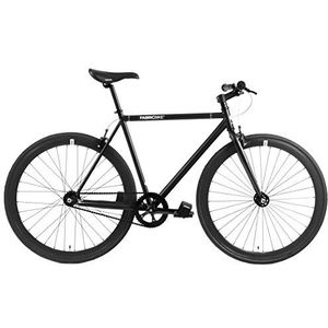 FabricBike - Fixie fiets, zwart, Fixed Gear, Single Speed, Hi-Ten-frame, 10 kg (S-49, Fully Matt Black)