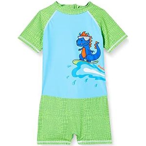 Playshoes Eendelig badpak dino voor jongens, Blauw/Groen