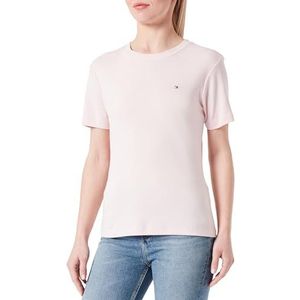 Tommy Hilfiger T-shirt Cody à manches courtes et col rond pour femme, Rose (Rose fantaisie), XXS