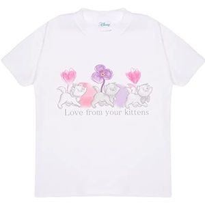 Disney Aristocats Love from Your Kittens Baby Girls T-shirt | officiële merchandise | baby- en peutermaten, cadeau-idee voor meisjes, wit, zwart