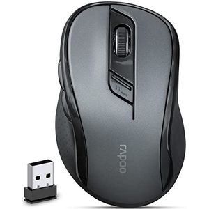 Rapoo Optische muis, draadloos, multi-modus, 2,4 GHz/BT 3.0/BT 4,0 inch M500 (Bluetooth, computermuis, design, met toetsen en scrollwiel), zwart