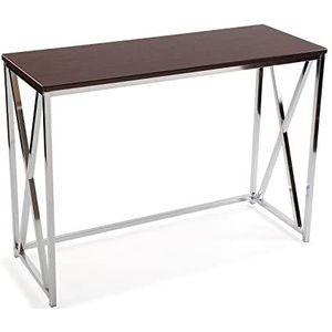 Versa Modena smalle hal- of halmeubel, moderne console, afmetingen (H x B x B) 76 x 40,5 x 106,5 cm, hout en metaal, bruin