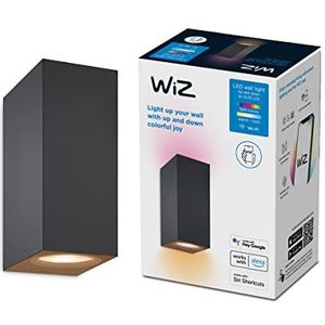 WiZ Up & Down wandlamp zwart - Gekleurd en Wit licht - GU10