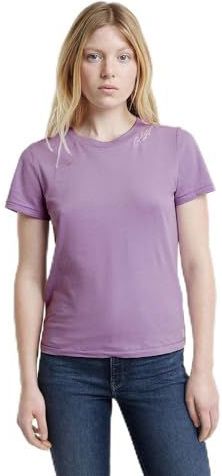 G-STAR T-shirt pour femme avec logo brodé, Pourpre (Rhapsody D25053-a870-g869), S