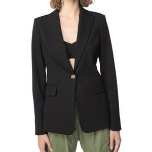 Pinko Signum Veste Point Tissu avec Blazer Femme, Z99_Noir Limousine, 48