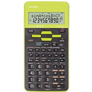Sharp EL531TH rekenmachine, wetenschappelijke rekenmachine, zwart, groen - rekenmachine (tas, wetenschappelijke rekenmachine, 10 cijfers, 2 regels, batterij/batterij, zwart, groen)