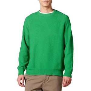 Amazon Essentials Chandail en coton texturé à encolure ras du cou pour homme, coupe surdimensionnée, vert, taille M