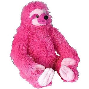 Wild Republic Cuddlekins Vibes Luiaard Roze pluche baby cadeau voor meisjes en jongens kinderen pluche knuffel voor baby's, gerecycled speelgoed, 30 cm