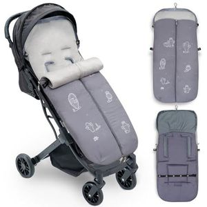 Universele tas cactus grijs voor kinderwagen